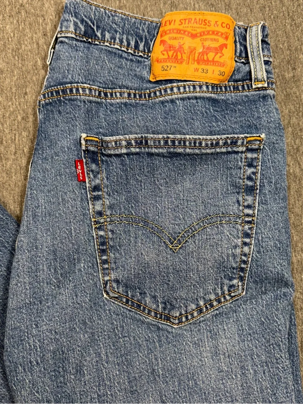 Levi's 527 Jeans Men's 33x30 Medium Slim Bootcut Cowboy Western blue denim